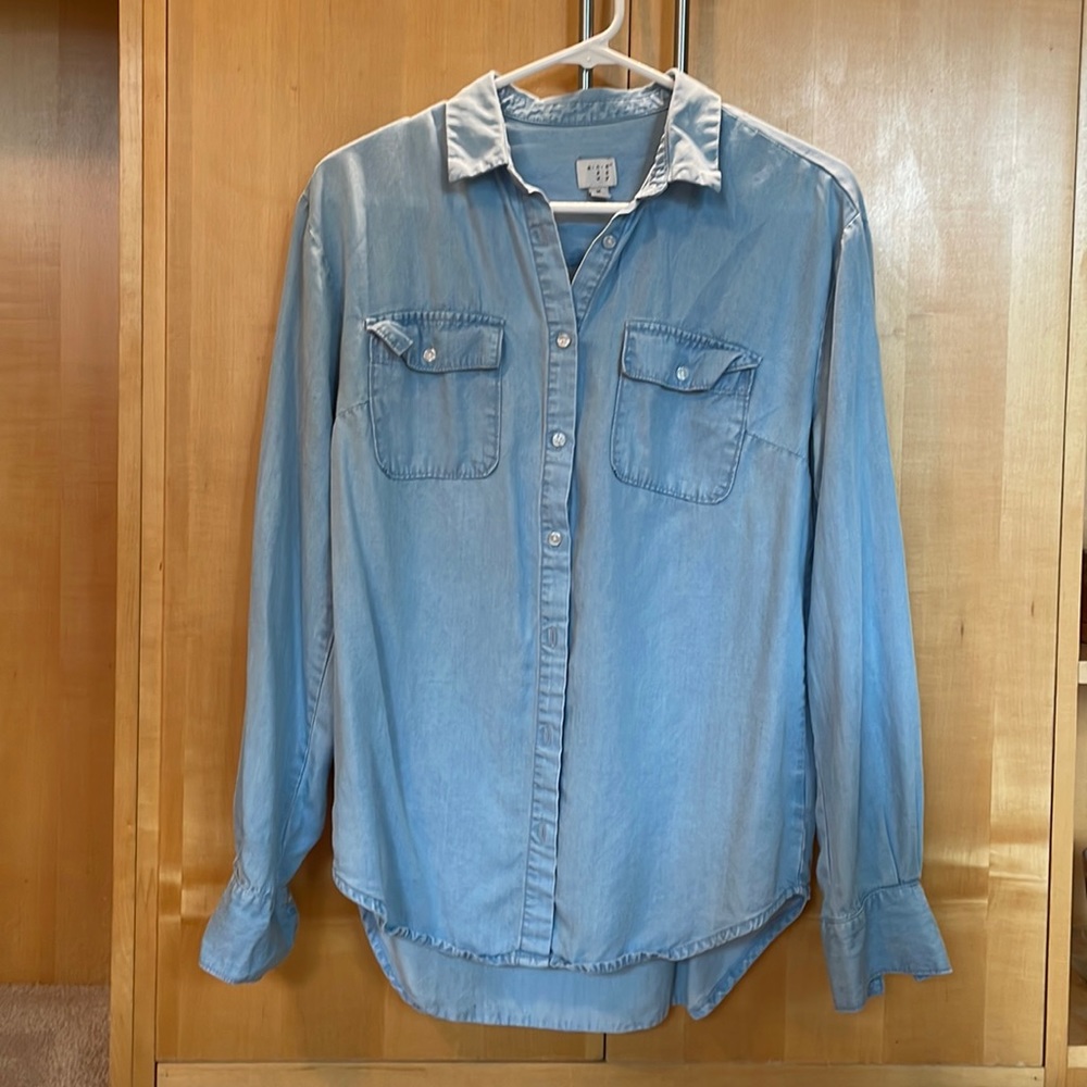 a new day Chambray Button Down Shirt